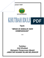 01 Syawwal 1445H (Rumi) Ibrah Disebalik Hari Kemenangan