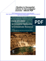 Full Download Book Case Studies in Geospatial Applications To Groundwater Resources PDF