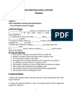 Worksheet Metal Non Metal