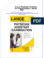 Full Download Book Lange Qa Physician Assistant Examination Eighth Edition PDF