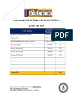 Calendario de Actividades - Aritmética I Parcial 2p24