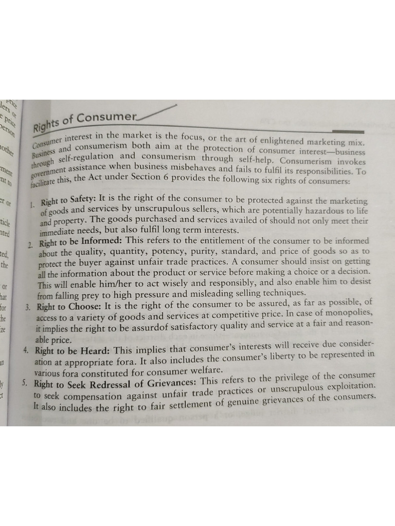 Rights of Consumer, Procedure To File Complaint | PDF