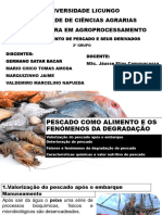 Pescado Como Alimento e Fenómenos de Degradaçao