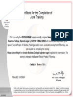 AYUSH KUMAR Java Certificate