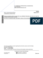 University of Cambridge International Examinations General Certificate of Education Advanced Subsidiary Level and Advanced Level