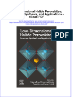 Full Download Book Low Dimensional Halide Perovskites Structure Synthesis and Applications PDF