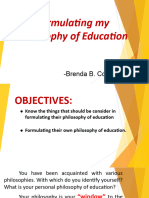 Formulating My Philosophy of Education: Lesson 2
