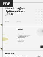 Search Engine Optimisatiom (SEO)