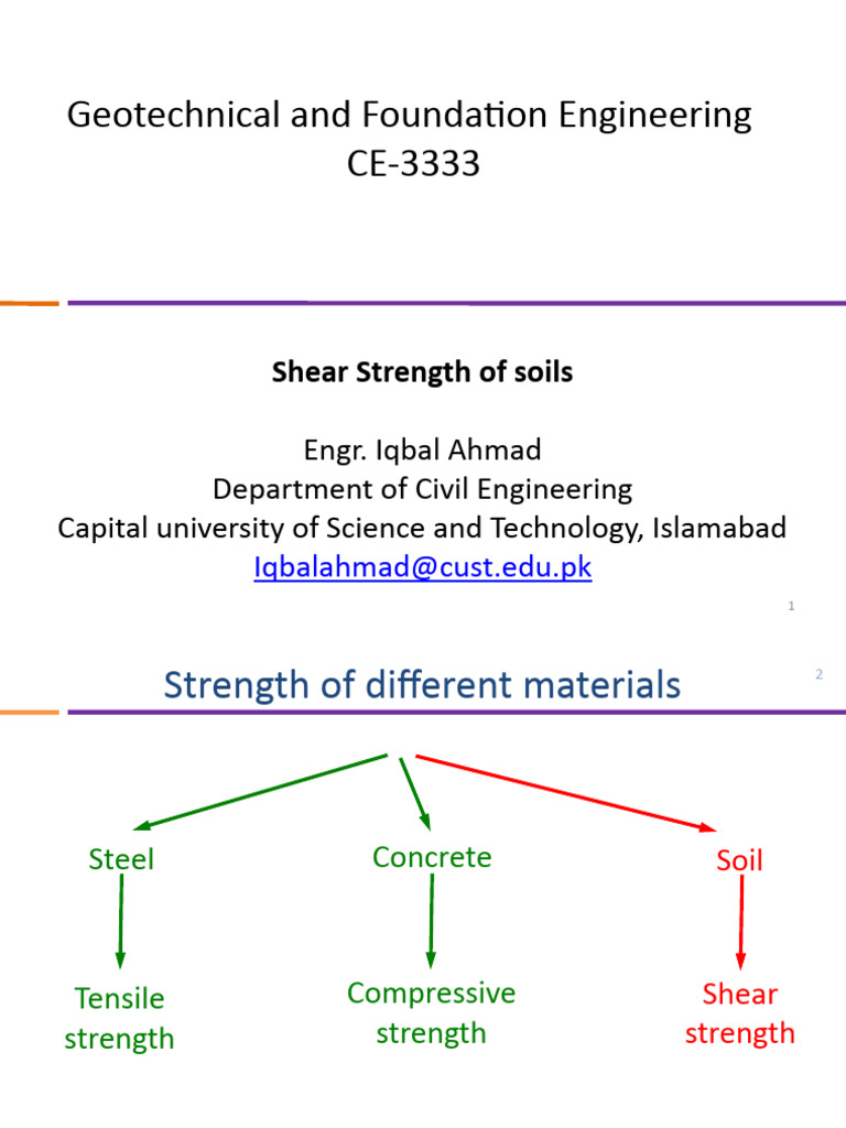 Shear Strength of Soils Explained | PDF | Strength Of Materials | Soil ...