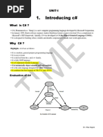 C Sharp Unit-I Notes