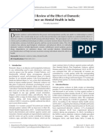 A Critical Review of The Effect of Domestic Violence On Mental Health in India PODUYMACCWID