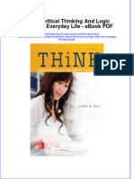 Full Download Book Think Critical Thinking and Logic Skills For Everyday Life PDF