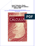 Full Download Book Thomas Calculus Early Transcendentals Fifteenth Edition PDF