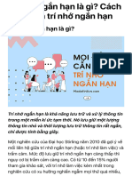 Trí Nhớ Ngắn Hạn Là Gì? Cách Rèn Luyện Trí Nhớ Ngắn Hạn