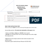 Chemistry Preparatory Paper QP 