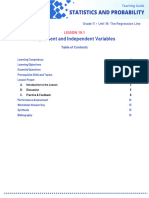 Dependent and Independent Variables: LESSON 19.1