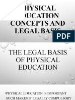 Physical Education Concepts and Legal Basis