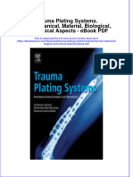 Full download book Trauma Plating Systems Biomechanical Material Biological And Clinical Aspects Pdf pdf