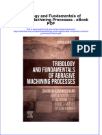 Full download book Tribology And Fundamentals Of Abrasive Machining Processes Pdf pdf