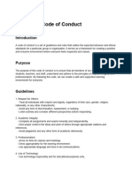 Content of Code of Conduct