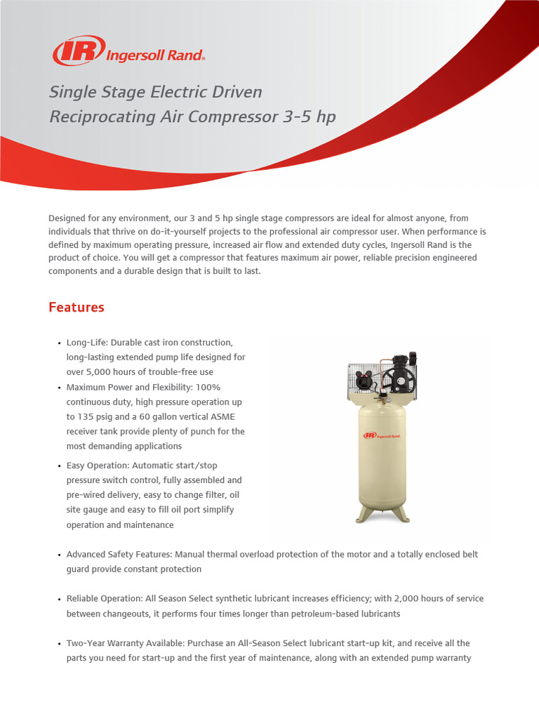 Ingersoll Rand P185WJD Compressor Parts | PDF | Pump | Lubricant