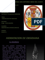 Hidratacion de Obsidiana II