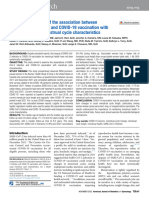 A Prospective Study of The Association Between Sars-Cov-2 Infection and Covid-19 Vaccination With Changes in Usual Menstrual Cycle Characteristics