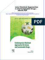 Full download book Contemporary Chemical Approaches For Green And Sustainable Drugs Pdf pdf