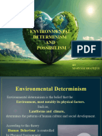 Environmental Determinism and Possibilism