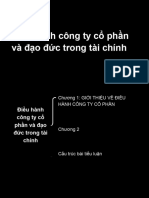 Điều Hành Công Ty Cổ Phần Và Đạo Đức Trong Tài Chính