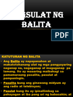 Pagsulat NG Balita