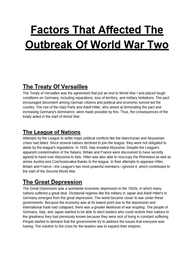 Causes of World War Two Explained | PDF | World War II | Adolf Hitler