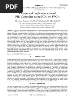 Design and Implementation of PID Controller Using HDL On FPGA