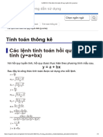 fx-580VN X Các lệnh tính toán hồi quy tuyến tính (y=a+bx)