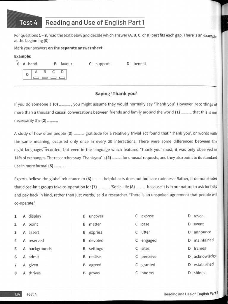 Test 4 C1 Advanced Trainer 2 | PDF