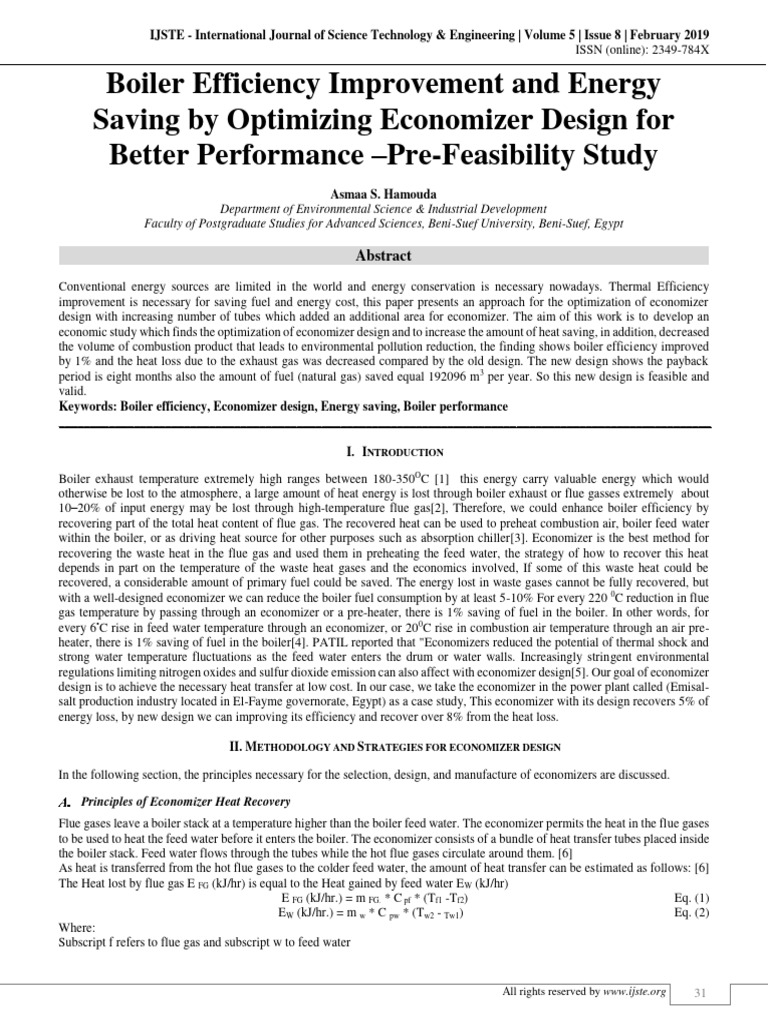 Optimizing Economizer Design for Boiler Efficiency | PDF | Boiler ...