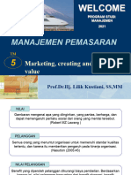 TM Ke v. Marketing - Creating and Customer Value, Mrs. Lilik Kustiani