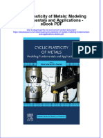 Full download book Cyclic Plasticity Of Metals Modeling Fundamentals And Applications Pdf pdf