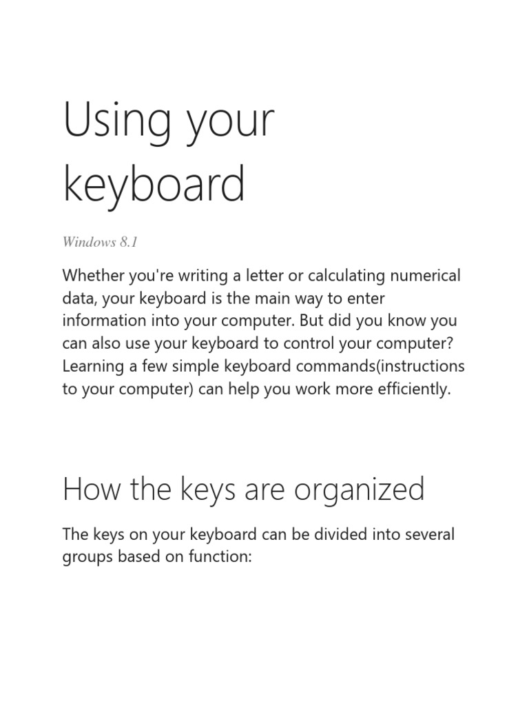 Using Keyboard FM | PDF | Computer Keyboard | Keyboard Shortcut