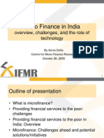 Micro Finance in India: Overview, Challenges, and The Role of Technology