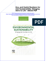 Full Download Book Data Statistics and Useful Numbers For Environmental Sustainability Bringing The Numbers To Life PDF