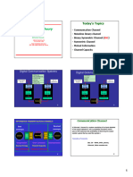 Information Theory: Today's Topics