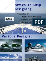 Mathematics in Ship Designing: Presented By: - Madhu H.B (0915002) - Jeevan Anthony (0915028) - Rajesh.G (0915018)