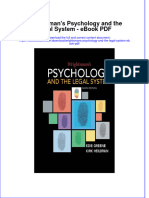 Full download book Wrightsmans Psychology And The Legal System Pdf pdf