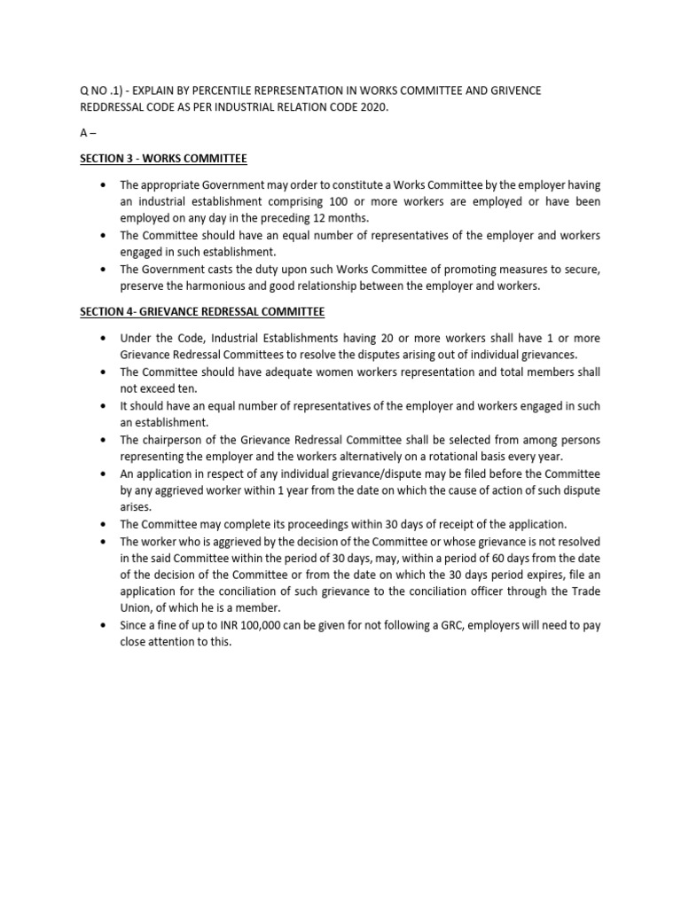 Industrial Relations Code 2020 Overview | PDF | Layoff | Tribunal