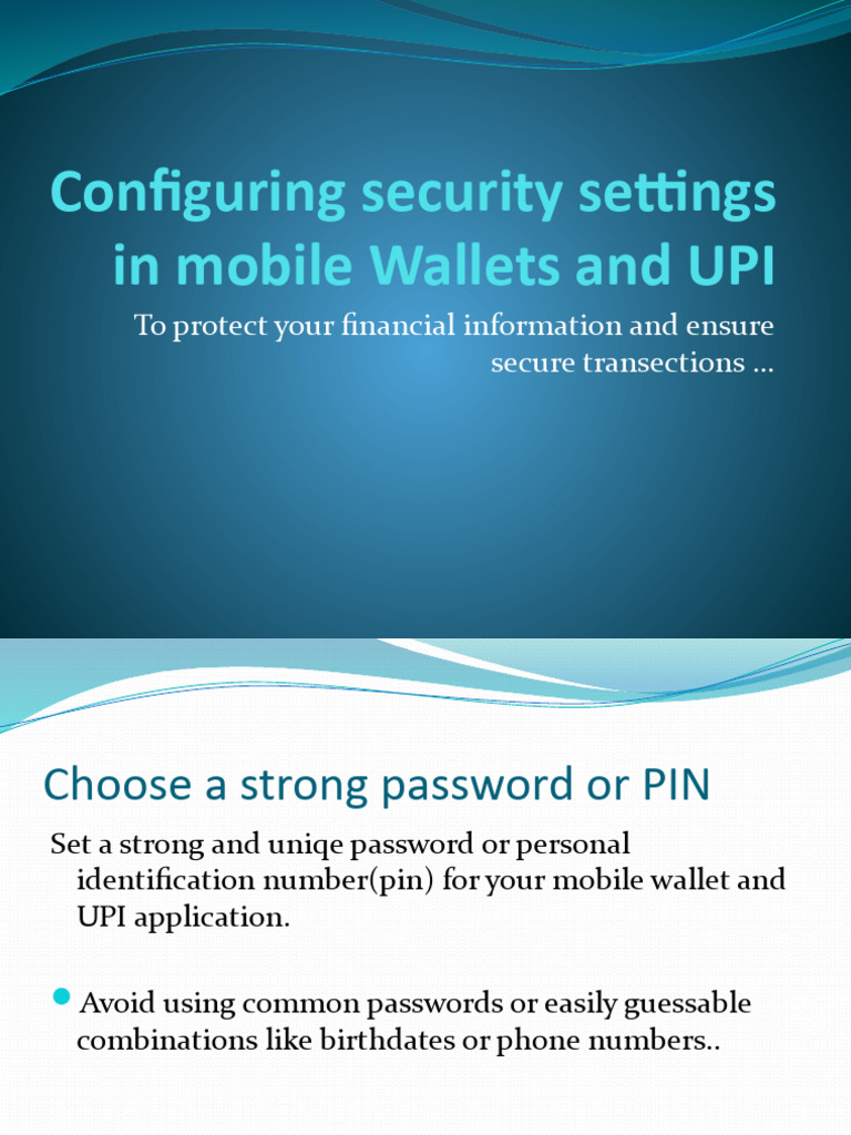 Mobile Wallet Security Settings Guide | PDF | Authentication | Password