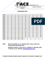 OPEN MOCKTEST - 1 (MAINS) ANSWER KEY