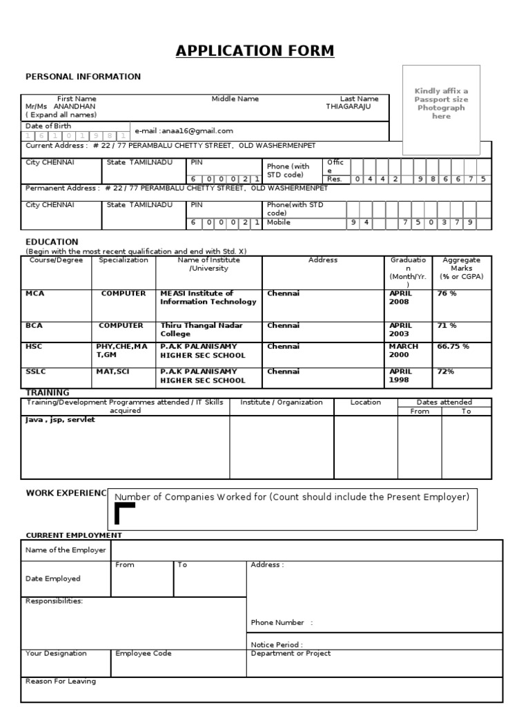 CAM Form Wipro PDF Employment Computing