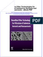 Full download book Nanofiber Filter Technologies For Filtration Of Submicron Aerosols And Nanoaerosols Pdf pdf