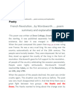 French Revolution... by Wordsworth...... Poem Summary and Explanation